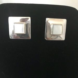 Vintage Silver & Mother of Pearl earrings